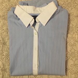 Land’s End blue stripe dress shirt